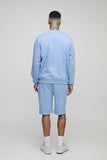 Tall Homme Spray Wash Sweatshirt Regular Fit & Jersey Short Set