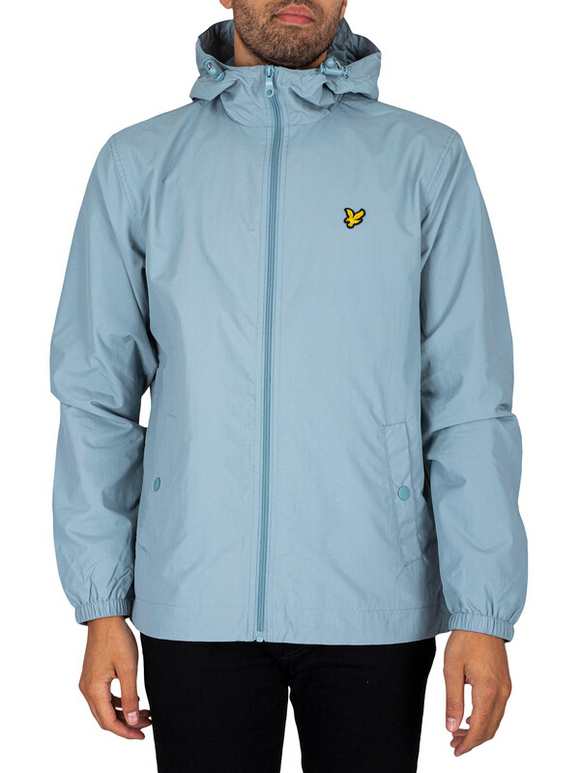 Lyle & Scott Zip Through Hooded Jacket - Away Blue