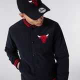 Chicago Bulls Logo Black Bomber Jacket