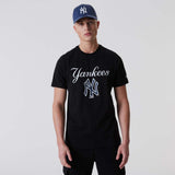 New York Yankees Script Black T-Shirt