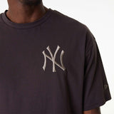 T-shirt New York Yankees MLB Embroidered Logo Marron Foncé