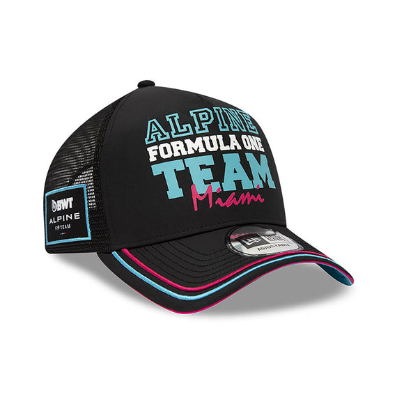 Alpine Miami Race Special Black 9FORTY A-Frame Trucker Cap