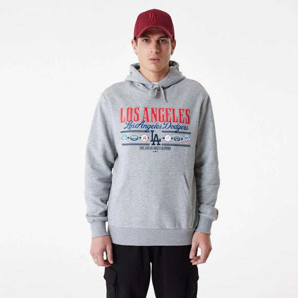 LA Dodgers MLB Team Graphic Grey Hoodie