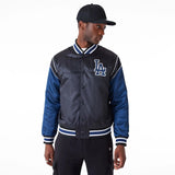 LA Dodgers MLB Navy Satin Jacket