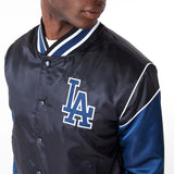 LA Dodgers MLB Navy Satin Jacket