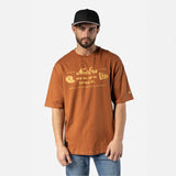 New Era Heritage Patch Brown Oversized T-Shirt