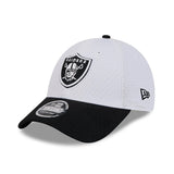 Las Vegas Raiders NFL Training 2024 White 9FORTY Stretch Snap Cap