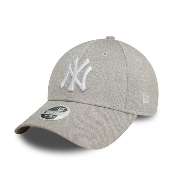 New York Yankees Womens Glitter Silver 9FORTY Adjustable Cap