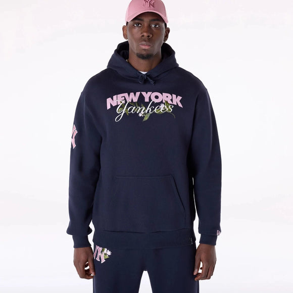 MLB Floral New York Yankees Pullover Hoodie