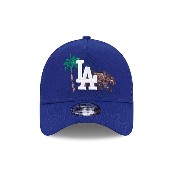 State Stitch LA Dodgers 9FORTY A-Frame Trucker Cap