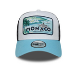New Era Summer Monaco Pastel Blue 9FORTY A-Frame Trucker Adjustable Cap
