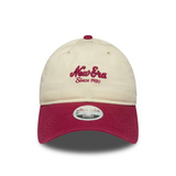 Womens New Era Cream & Dark Red 9TWENTY Adjustable Cap