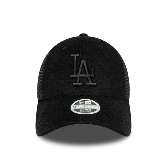 New Era Womens Los Angeles Dodgers 9FORTY Fabric Baseball Cap - Black - OSFM
