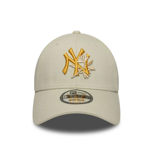 New York Yankees MLB Floral Icon Cream 9FORTY Adjustable Cap