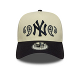 New York Yankees MLB Paisley White 9FORTY E-Frame Adjustable Cap