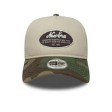 New Era Oval Patch Cream 9FORTY E-Frame Trucker Adjustable Cap