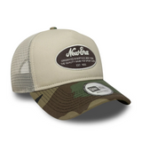 New Era Oval Patch Cream 9FORTY E-Frame Trucker Adjustable Cap