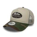 New Era Oval Patch Cream 9FORTY E-Frame Trucker Adjustable Cap