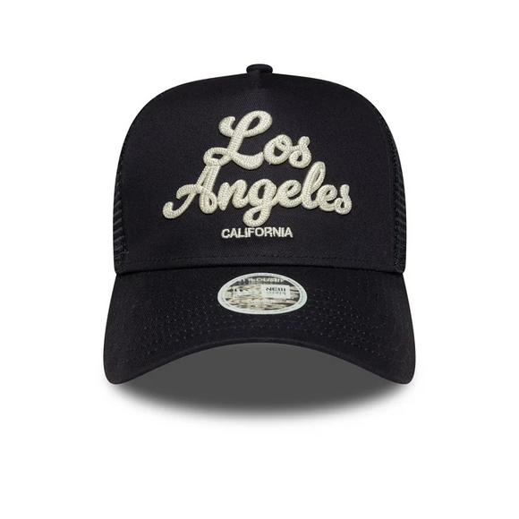 Womens New Era City Navy 9FORTY E-Frame Trucker Adjustable Cap