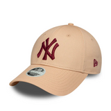 9FORTY New York Yankees Womens MLB Metallic Logo Pastel Pink 9FORTY Adjustable Cap