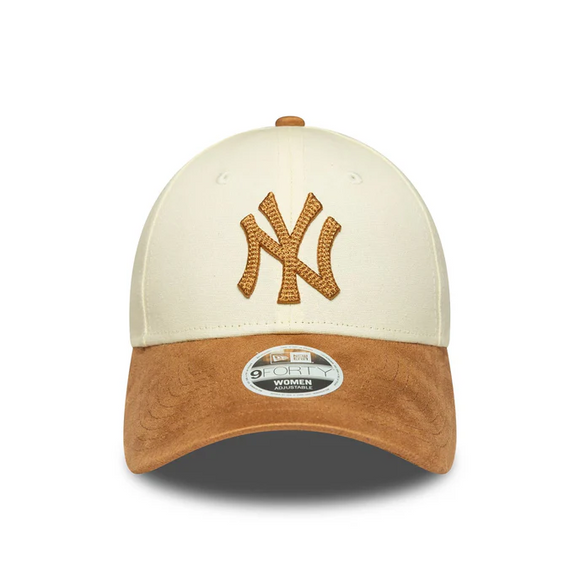 Women's 9FORTY New York Yankees MLB Faux Suede Cream Cap