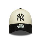 New York Yankees Womens MLB Faux Suede Light Beige 9FORTY Adjustable Cap