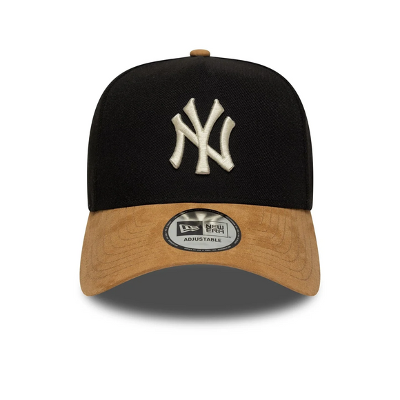 9FORTY E-Frame New York Yankees MLB Suede Visor Black Cap