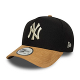 9FORTY E-Frame New York Yankees MLB Suede Visor Black Cap