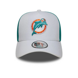 Miami Dolphins NFL International Games 2025 Turquoise 9FORTY E-Frame Trucker Adjustable Cap