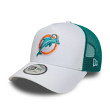 Miami Dolphins NFL International Games 2025 Turquoise 9FORTY E-Frame Trucker Adjustable Cap