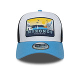 New Era Location Pastel Blue 9FORTY A-Frame Trucker Adjustable Cap