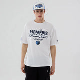 Memphis Grizzlies NBA London Game 2026 White Oversized T-Shirt