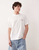 Jack & Jones oversized T-shirt with scenic backprint in white.