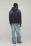Oversized Boxy Washed Panther Over Seam Graphic Hoodie