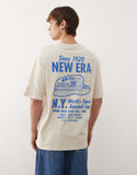 New Era NY Yankees graphic oversized t-shirt with back print in white.