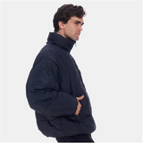 Lee Cooper Windproof  Full Zip Black Puffer Jacket BLACK