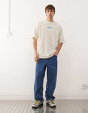 New Era NY Yankees graphic oversized t-shirt with back print in white.