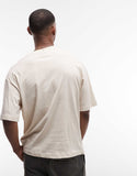 ASOS DESIGN oversized t-shirt with cocktail graphic in linen mix fabric.