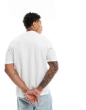 Lyle & Scott icon logo pocket pique t-shirt in white.