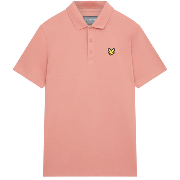 lyle and scott gold tech polo rose brown