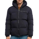 Tommy Hilfiger high loft hooded puffer jacket in navy