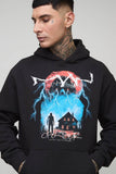 Tall Oversized Gothic OFCL TOUR Man Vintage Wash Print Hoodie