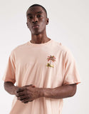 Jack & Jones oversized t-shirt with palm tree backprint in pink.