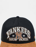 47 Brand NY Yankees hitch baseball cap in black and brown with suede peak