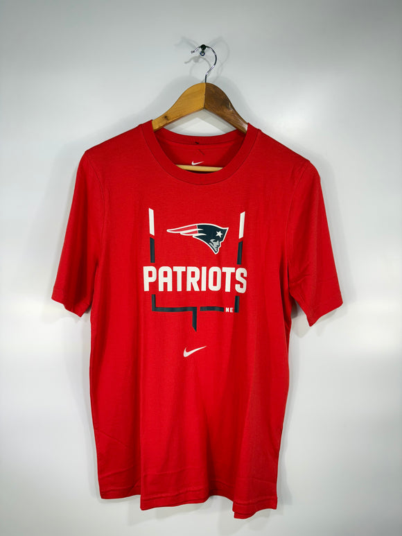 New England Patriots Nike Logo Name Colorblock T-Shirt -
