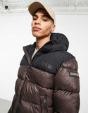 Napapijri a-hornelen puffer jacket in brown
