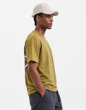 ASOS DESIGN - Oversized T-shirt met grafische eilandprint in olijfgroen.