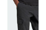 Woven Cargo Sweatpants with Elastic Black