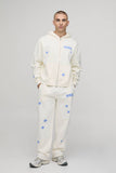 Oversized Boxy Official Flower Graphic Zip Through Hooded Tracksuit