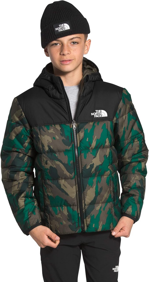 The North Face Boys' Reversible Perrito Jacket, Evergreen Mountain